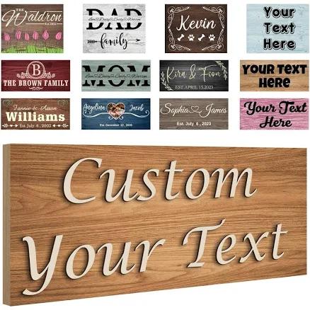 Custom 3D Wood Signs Welcome Family Board