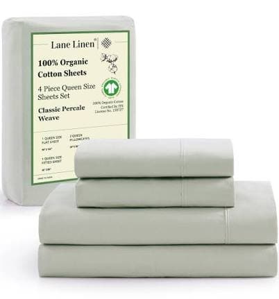 LANE LINEN 100% Organic Cotton Set Sheets