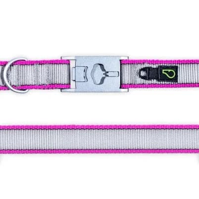 Whistle Go Explore 2.0 Dog Collar See-Me Magenta / L/XL