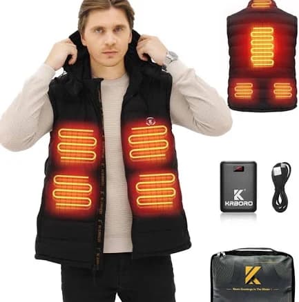 Heated Vest For Men With 7.5-hour Lifespan Rechargeable Battery Pack