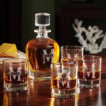 HomeWetBar Custom Whiskey Decanter Set