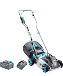 RB 40V 15" Brushless Cordless Lawn Mower 2-in-1 Battery Power Lawn Mowers 5 Cutting Heights Adjustment 4.0 Ah Battery and Charger Included