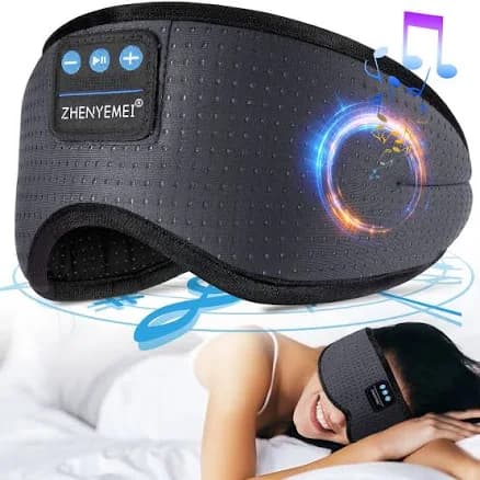Sleep Headphones White Noise Bluetooth Sleep Mask 3D Music Sleeping Eye Mask Sleeping Headphones for Side Sleepers Sleep Mask with Bluetooth