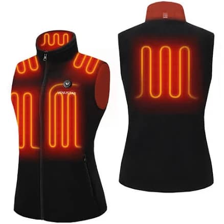 Venustas Women's Lightweight Insulated Fleece Heated Vest with Battery Pack