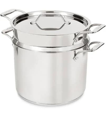Crate & Barrel All-Clad Simply Strain Stainless Steel Multipot with Insert
