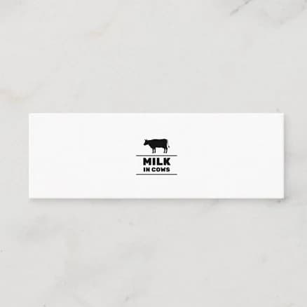 Milk in cows Mini Business Card