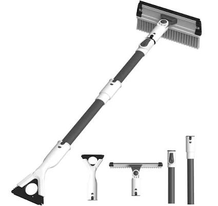 Eakertte 47" Ice Scrapers for Car Windshield, 2 in 1 Snow Brush for Car and Ice Scraper, Extendable