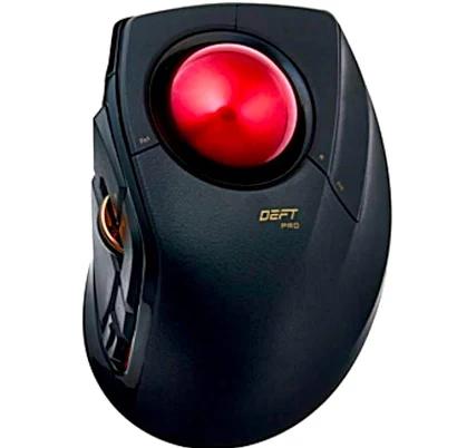 Elecom Computers, Laptops & Parts | New Elecom Deft Pro Trackball Mouse, Wired, Wireless, Bluetooth, Finger Control | Color: Black/Red | Size: Os |