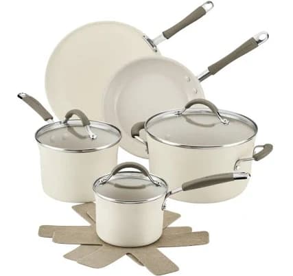 Rachael Ray Cucina Ceramic Nonstick 10-Piece Cookware Set