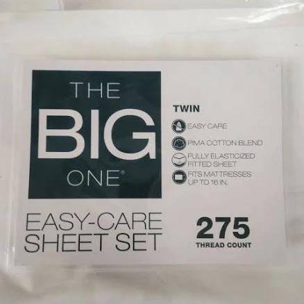 Pima Cotton Solid White Twin Flat Sheet & Pillowcase Big One Kohls 2