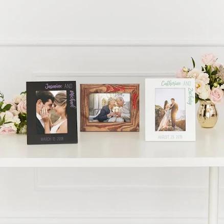 Signature Couple Personalized Wooden Picture Frame