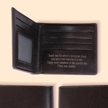 Personalized Leather Foldable Wallet for Men