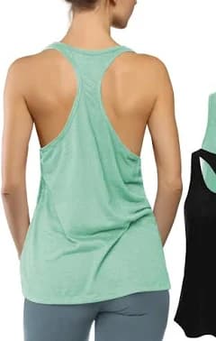 Women's 5 Pack Everyday Flowy Burnout Racer Back Active Workout Tank Tops