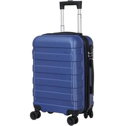 SUPER DEAL Spinner Luggage 21 Inch Hardside Expandable Suitcase Travel Carry On Luggage with 360° Swivel Wheels and Height Adjustable Handle, Blue