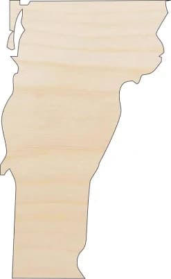State Vermont Laser Cut Out Unfinished Wood Craft Shape STAT93