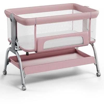 BabyBond Portable Baby Bassinet Crib with Mattress