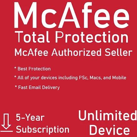 Mcafee Total Protection Unlimited Device / 5 Year (account