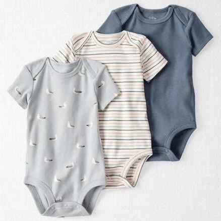 Little Planet Baby by carter's 3-pack Organic Cotton Short-Sleeve Rib Bodysuits