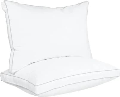 Utopia Bedding Bed Pillows for Sleeping Size, Set of 2, Cooling Hotel Quality, Gusseted Pillow for Back, Stomach or Side Sleepers