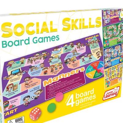 Junior Learning 4 Social Skill Board Games