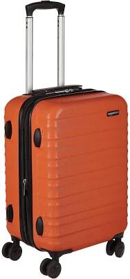 Amazon Basics Suitcase, Hardside Luggage with Spinner Wheels, Scratch-Resistant Surface, Light Blue, 30-Inch Orange / 21-Inch