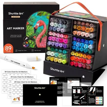 Shuttle Art 88 Colors Dual Tip Alcohol Based Art Markers