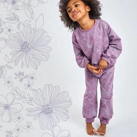 Sketchy Floral 2-Piece Sweatsuit Set