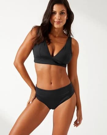Tommy Bahama Women's Palm Modern High-Waist Bikini Bottoms
