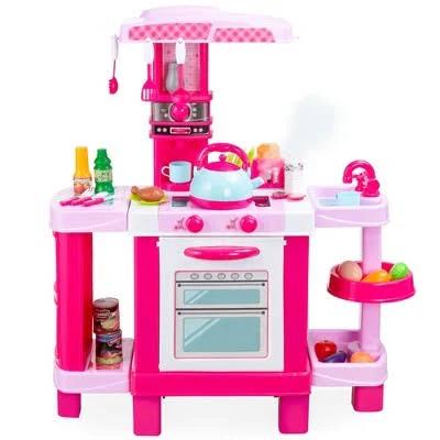 Best Choice Products Pretend Play Kitchen Toy Set with Water Vapor Teapot