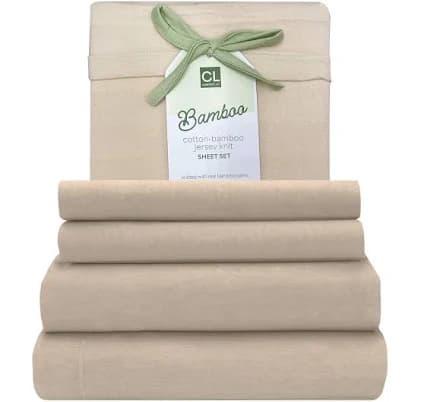 Comfort Lab Jersey Sheets Rayon Derived from Bamboo Jersey Knit Sheets