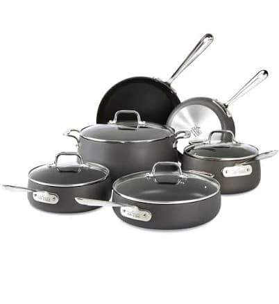 All-Clad HA1 Hard Anodized Nonstick Cookware Set, 10-Piece