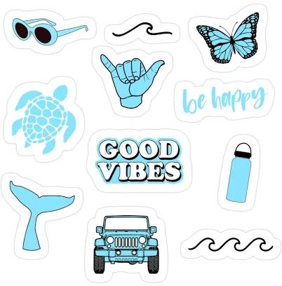 Vsco Pack Blue Sea vsco girl Sticker