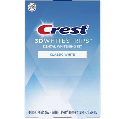 Crest 3D White Strips Classic White At-Home Teeth Whitening Kit