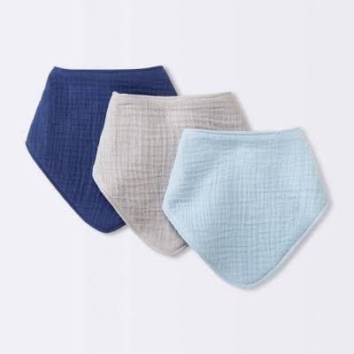 Cloud Island Baby 3pk Muslin Bandana Bib