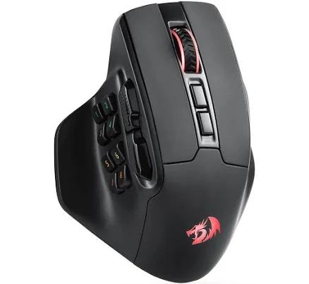 Redragon M811 PRO Wireless MMO Gaming Mouse 15 Programmable Buttons RGB Gamer Mouse w/Ergonomic Natural Grip Build M811-PRO