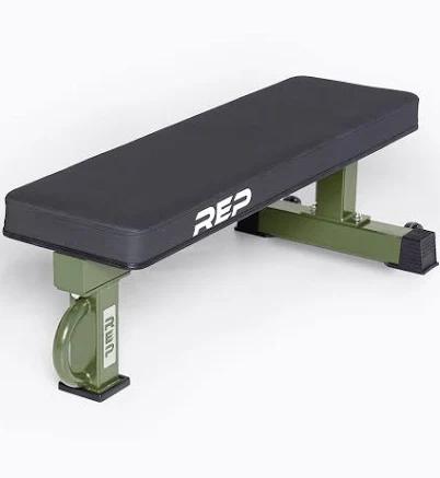 FB-5000 Competition Flat Bench | REP Fitness Army Green / Wide