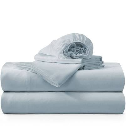 Unikome TENCEL Lyocell Cooling Sheet Set- Moisture-wicking Sheet Set, Blue, Twin