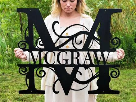 Custom Metal Signs Monogram Wall Decor