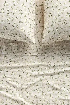 Cotton Modal Brushed Cozy Printed Sheet Set by Anthropologie in Beige, Size: S/2 Standard XL Pillowcase 20 X 30