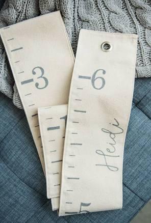 Personalized growth chart for kids, canvas height chart, height ruler growth chart, toddler bedroom decor, playroom wall decor