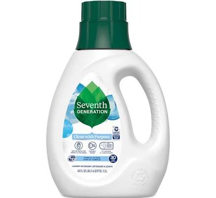 Seventh Generation Liquid Laundry Detergent - Free & Clear (50 Oz, 33 Loads) - 1 bottle per month