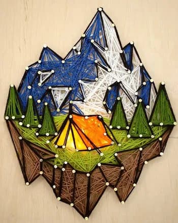Abris Art at The Foot of The Mountain String Art Kit