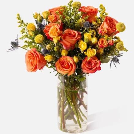 Valentine's Day Flower Delivery | The Firecracker Bouquet with Orange Roses UrbanStems