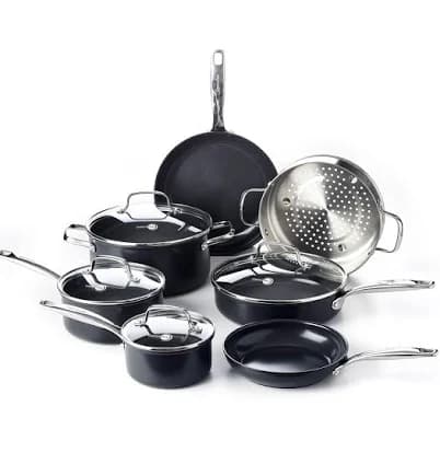GreenPan Chatham Prime Midnight Ceramic Nonstick 11-Piece Cookware Set