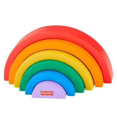 Fisher-Price Wooden Stacking and Nesting Rainbow Building Toy