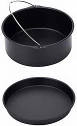 Air Fryer Accessories,7 inch Cake Barrel,Pizza Pan,50 Pcs Baking Paper and Silicone Brush for Ninja Gowise Cosori Phillips Cozyna Gourmia Zeny,