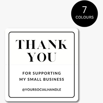 24 Custom Mini Business Cards, Square Business Cards, Mini Business Card, Thank You For Supporting Card, Packaging Insert, Shipping Supplies
