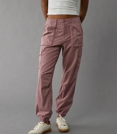 Ae Stretch High-Waisted Baggy Cargo Jogger