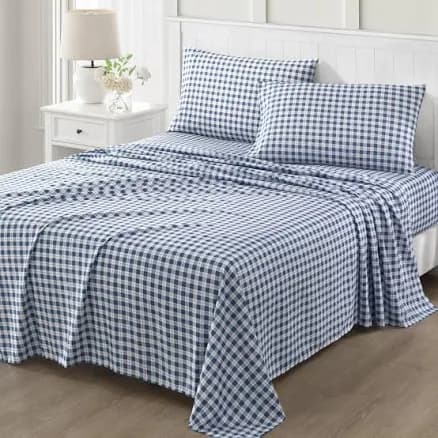 Martha Stewart Ultra Soft Brushed and Washed Microfiber 4 Piece Sheet Set