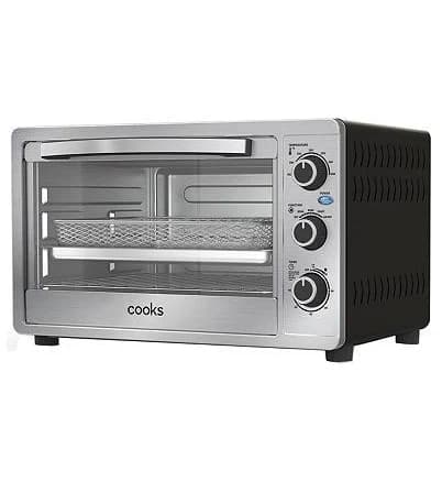 Cooks 6-Slice Brushed Stainless Steel Toaster Oven with Air Fry
